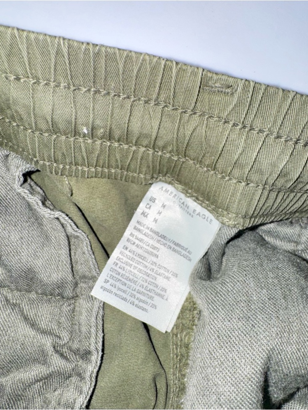 American Eagle Outfitters Olive Green Drawstring Joggers - Picture 9 of 10